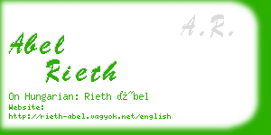 abel rieth business card